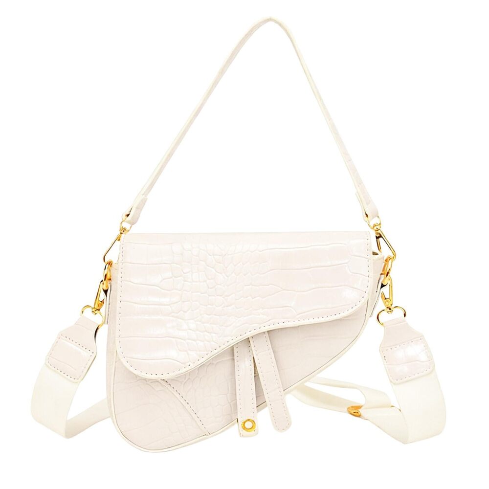 3655 Trendy Saddle Shoulder Bag Clutch Purse Underarm Handbag Satchel